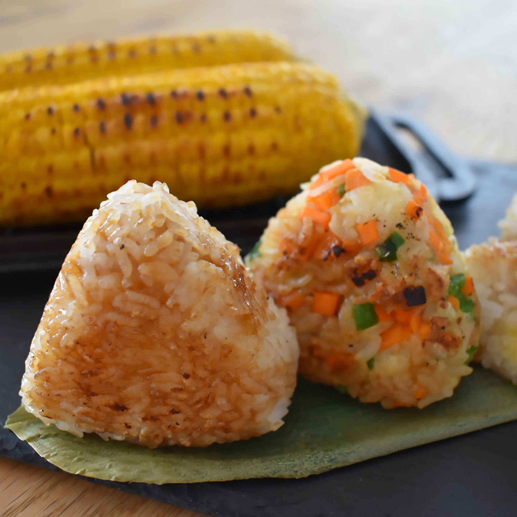 The Perfect BBQ Treats! Grilled Rice Balls (Yaki Onigiri) and Grilled Corn (Yaki Tomorokoshi)