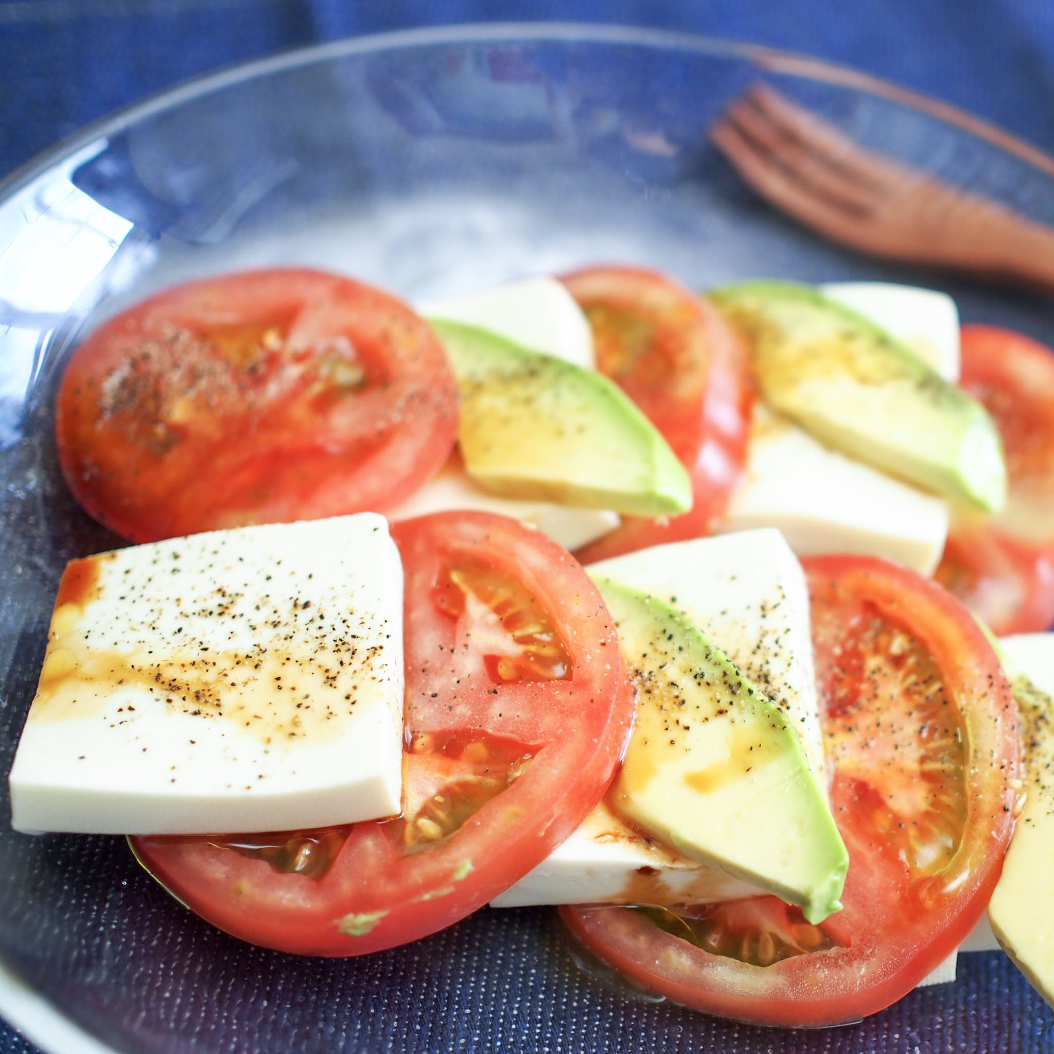 Tofu Caprese with Soy Souce